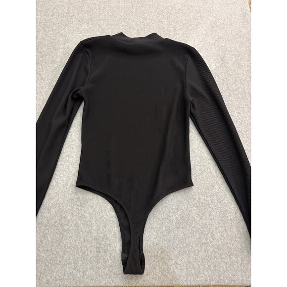 Topshop Black Ribbed Turtleneck Blouse - Picture 8 of 9